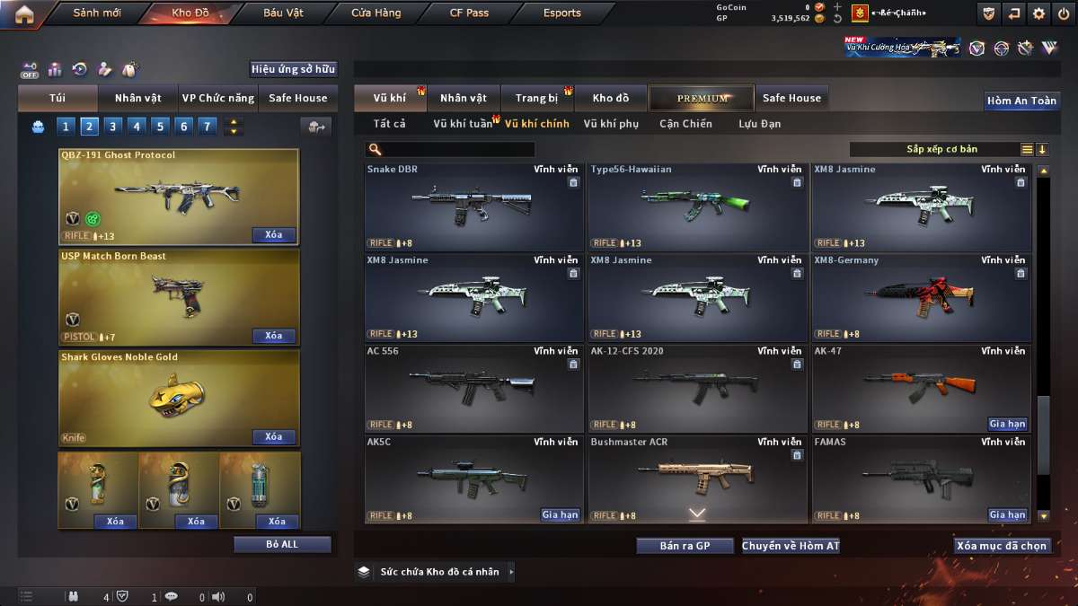 shop acc cf uy tin gia re